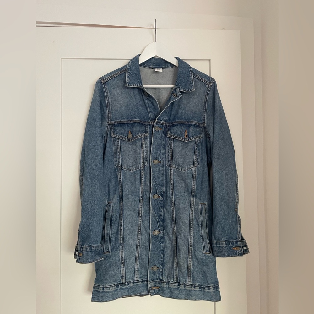 H&M Women's Blue Denim Jacket Oversized